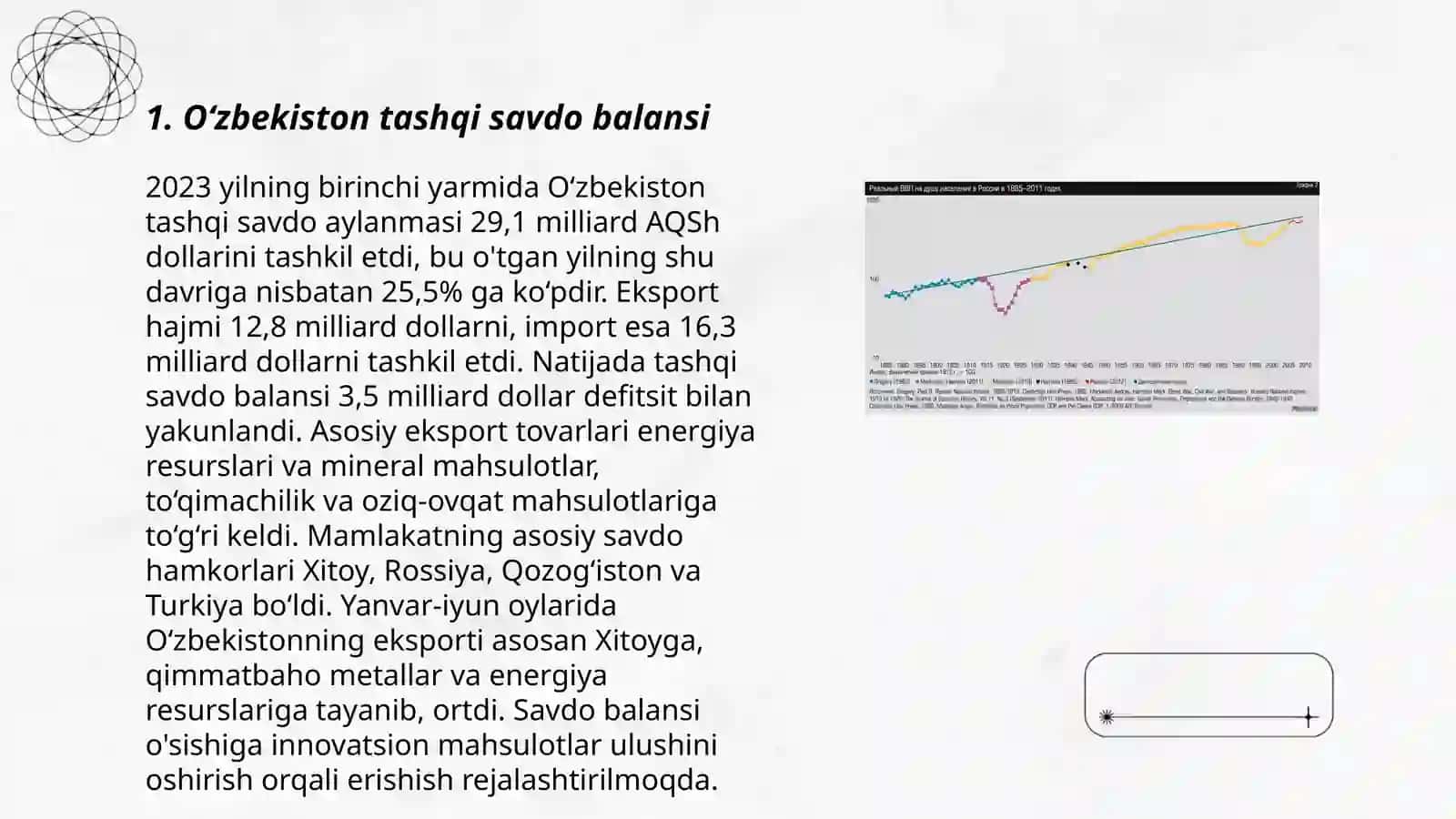O‘zbekiston Respublikasining tashqi savdo ko‘rsatkichlari tahlili 3