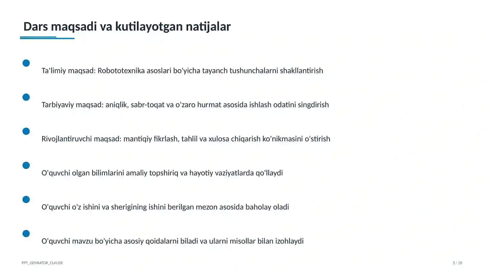 Robototexnika asoslari (11-sinf) 3