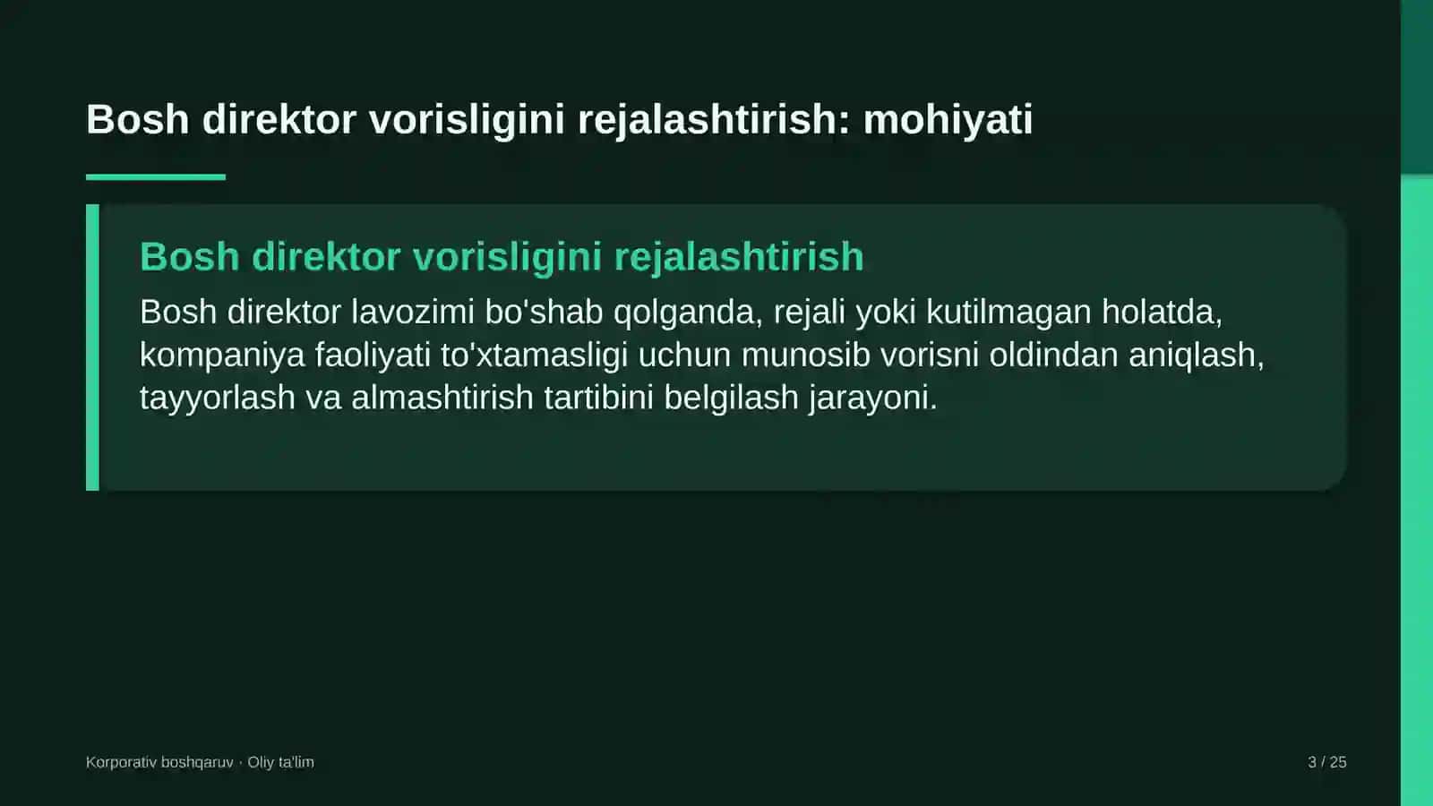 brokerlik kompaniyalarida bosh direktor vorisligini rejalashtirish 3746 3