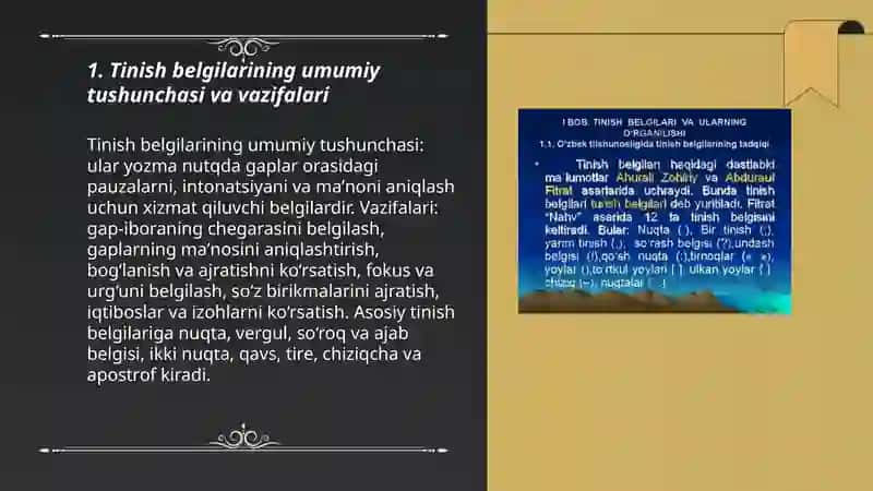 O'zbek tilida tinish belgilari o'rganilishi va qo'llanilishi 3