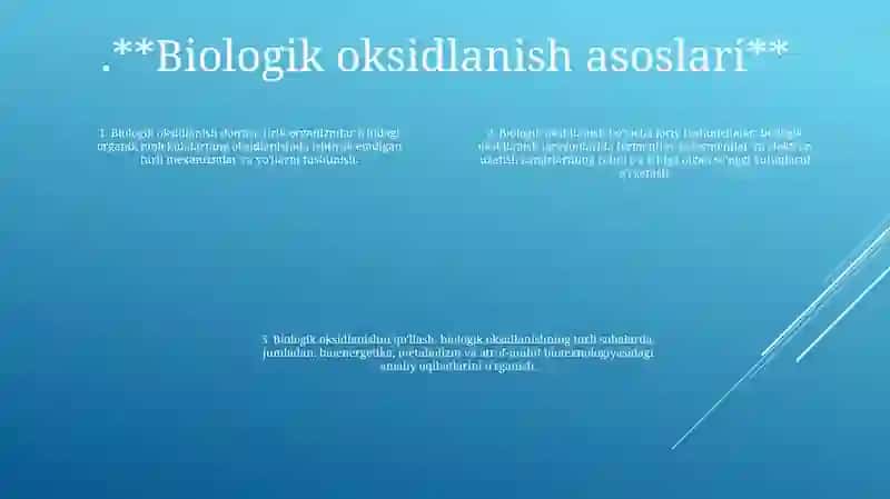 Biologik Oksidlanish To'Grisida Hozirgi Tushunchalar 3