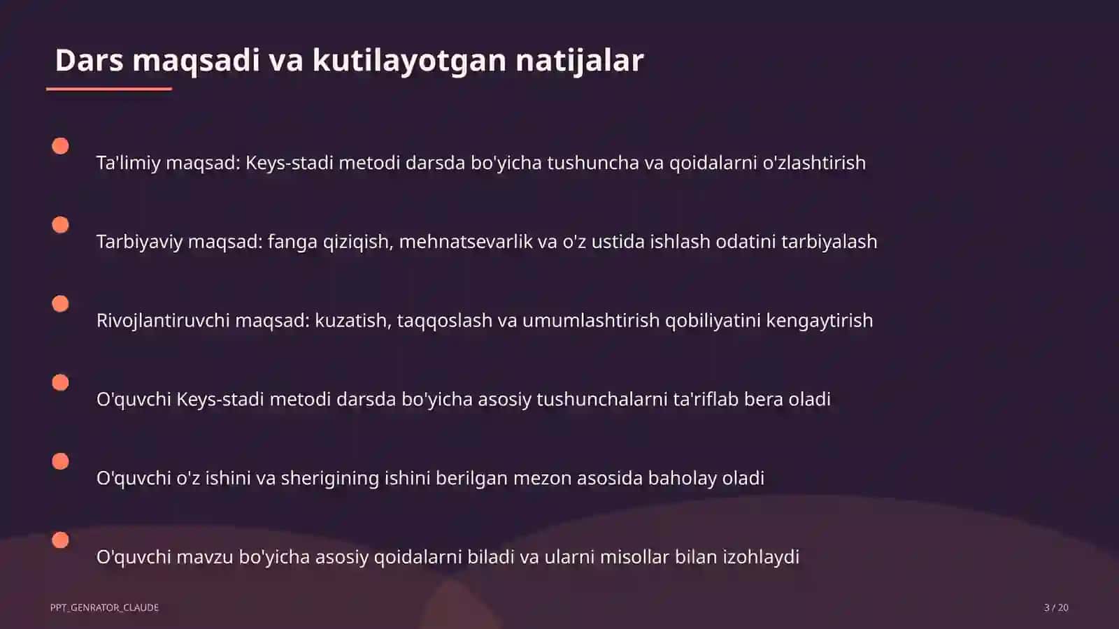 Keys-stadi metodi darsda 3