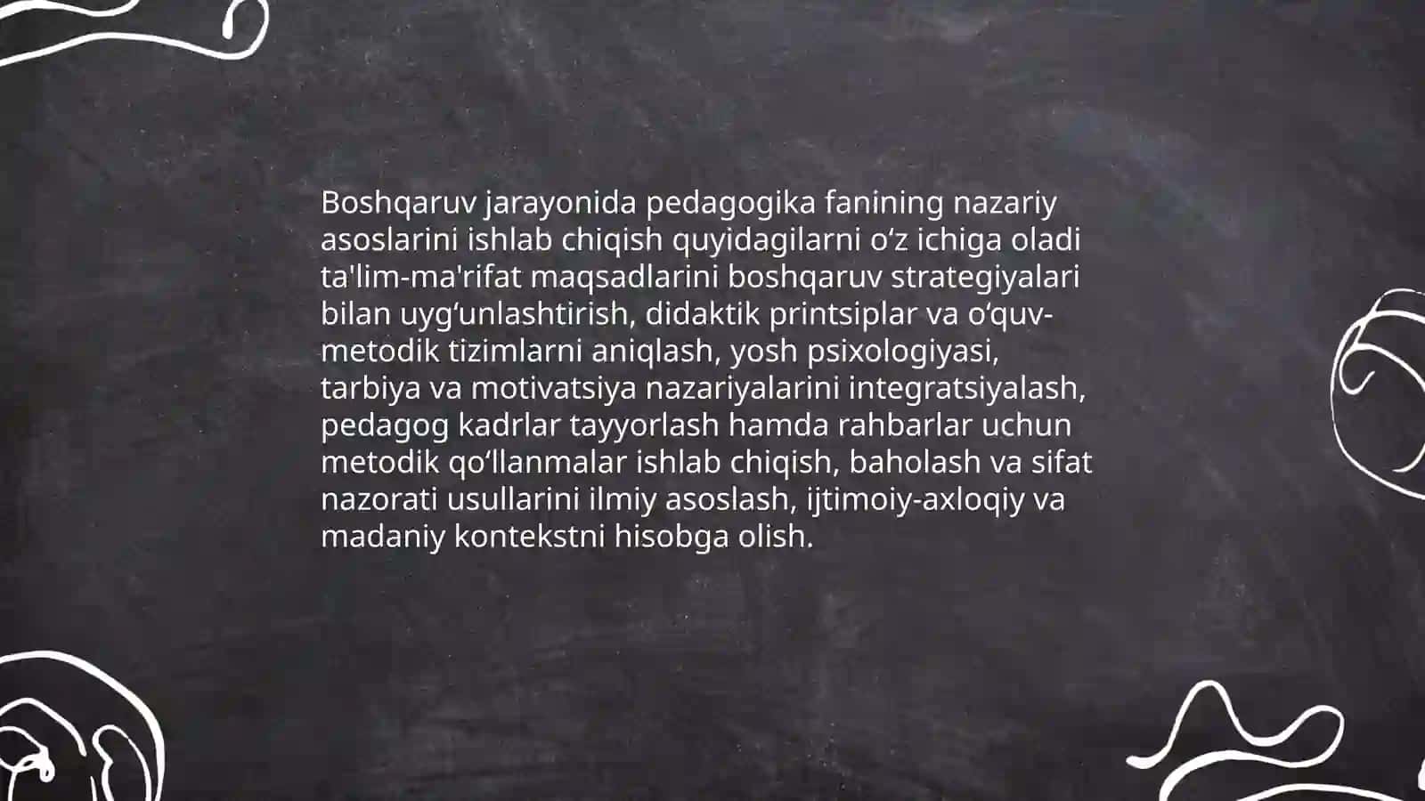 Boshqaruv jarayonida pedagogika fanining vazifalari 3