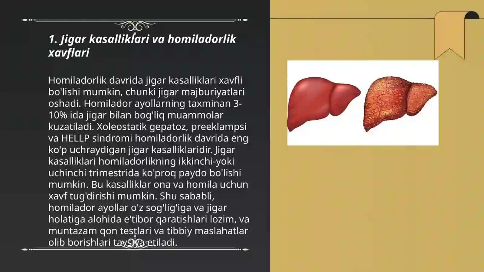 Jigar kasalliklari bo’lgan ayollarning reproduktiv salomatlini saqlash va oilani rejalashtirish 3