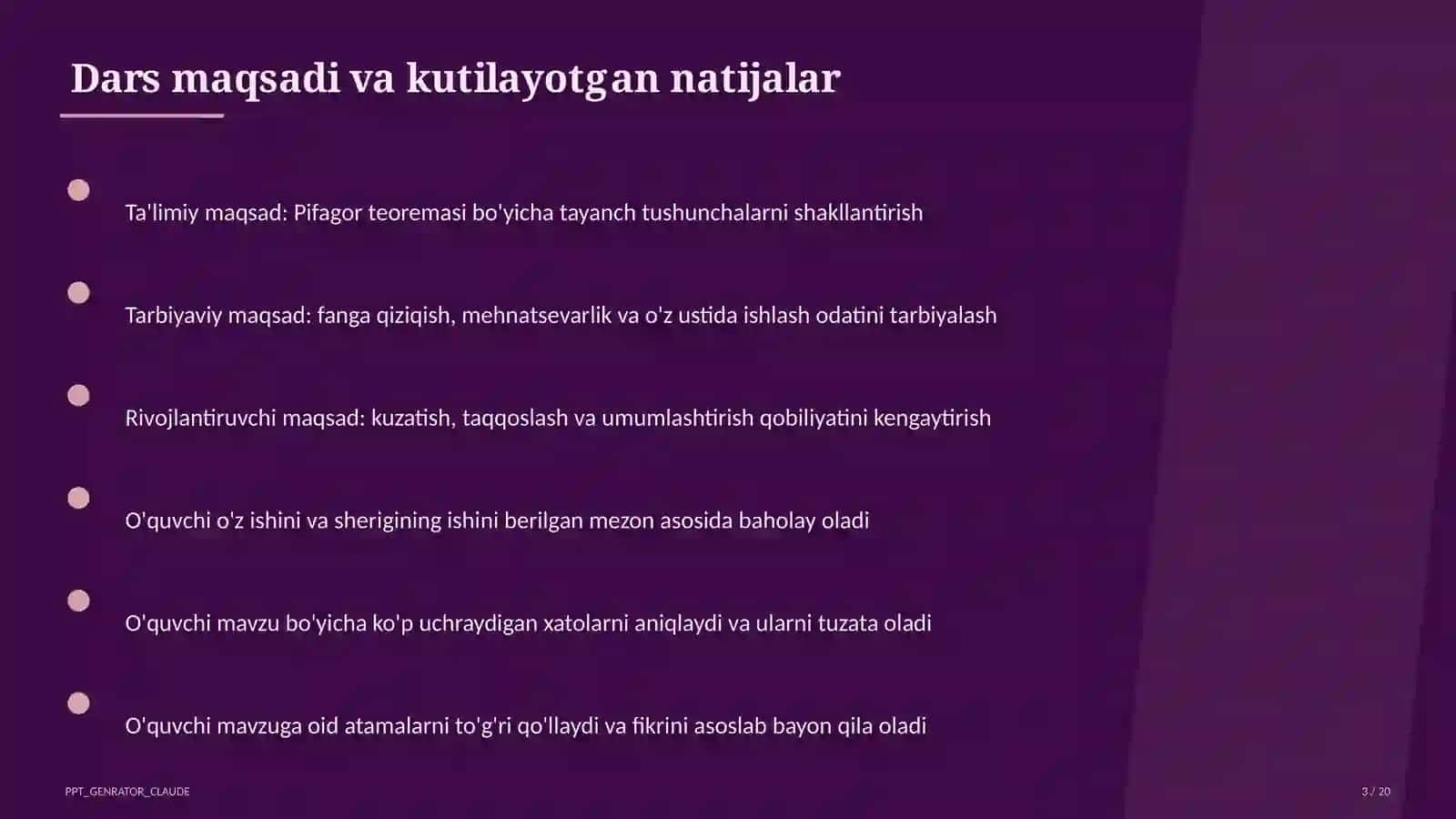 Pifagor teoremasi (8-sinf) 3