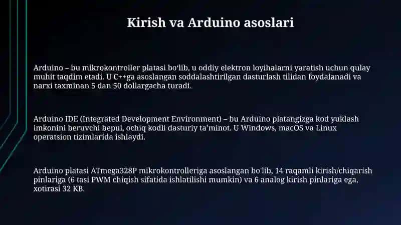 Arduino dasturlash 3