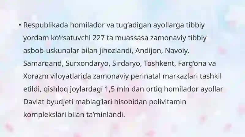 O’zbekistonda yangi reproduktiv texnologiyalarni qo’llash masalasining holati 3