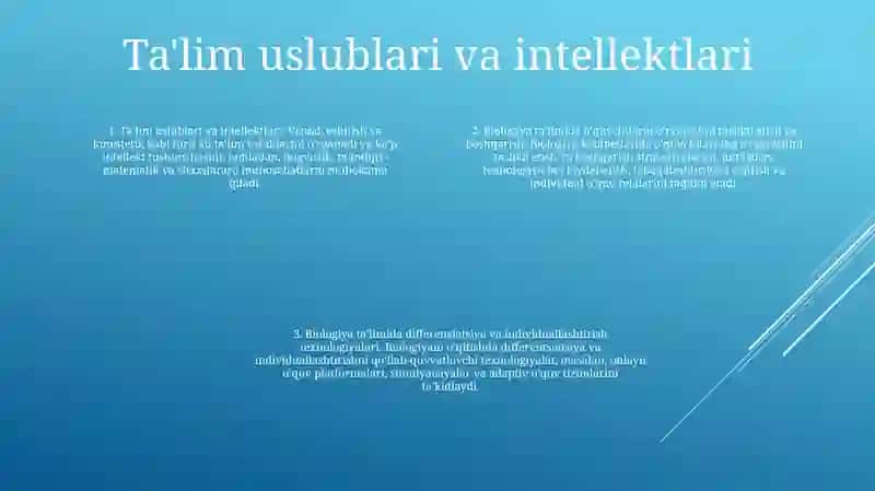 Biologiya TaʼLimida Differensiallashtirish Va Individuallashtrish Texnologiyalari 3