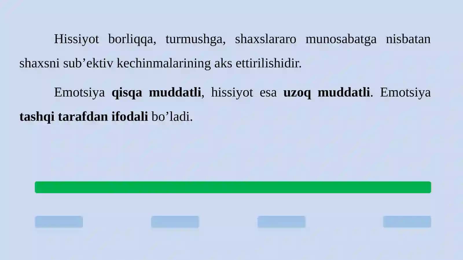 Hissiyot va irodaviy sohasi 3