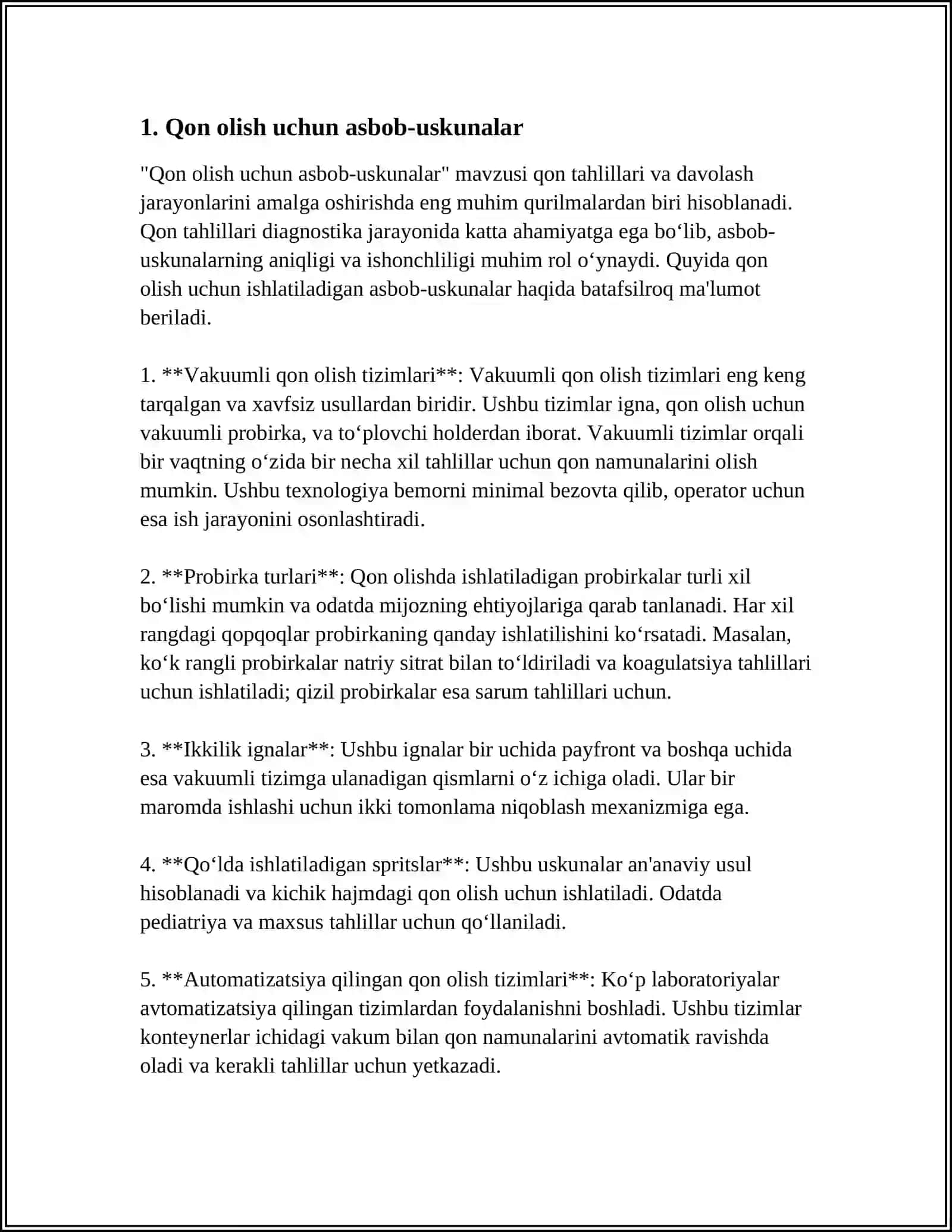 BEMORLARDA TAHLIL UCHUN QON OLISH TEXNIKASI 3