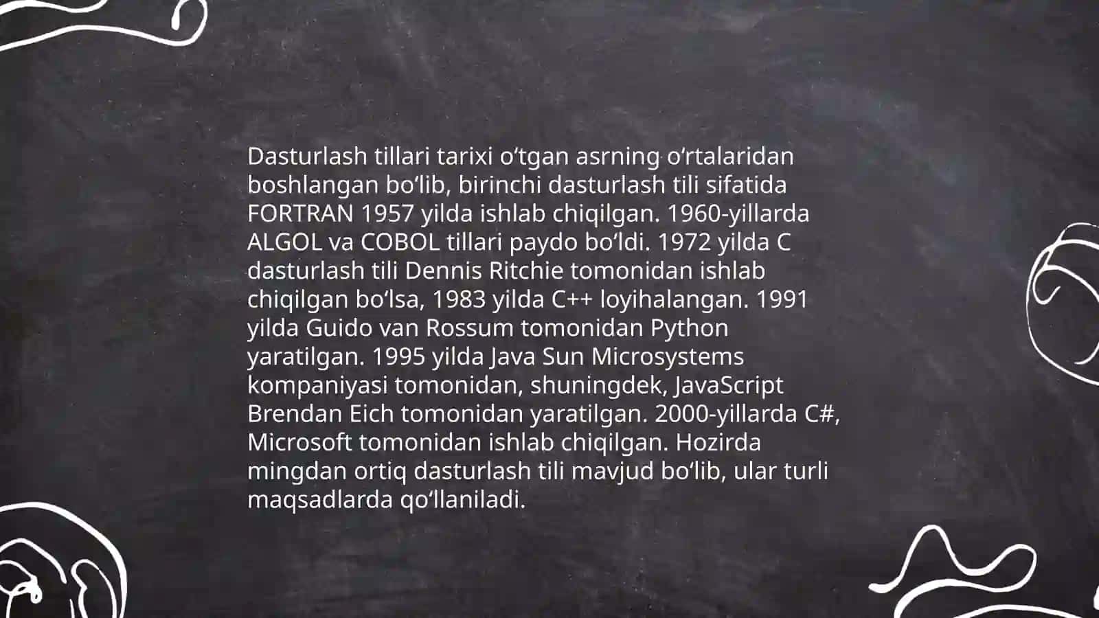 Dasturlash tillari tarixi 3