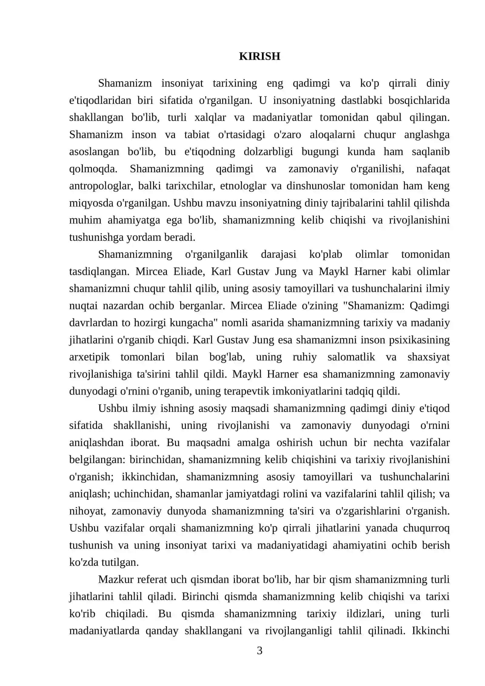 Shamanizmning qadimgi diniy eriqod sifatida shakllanishi 3