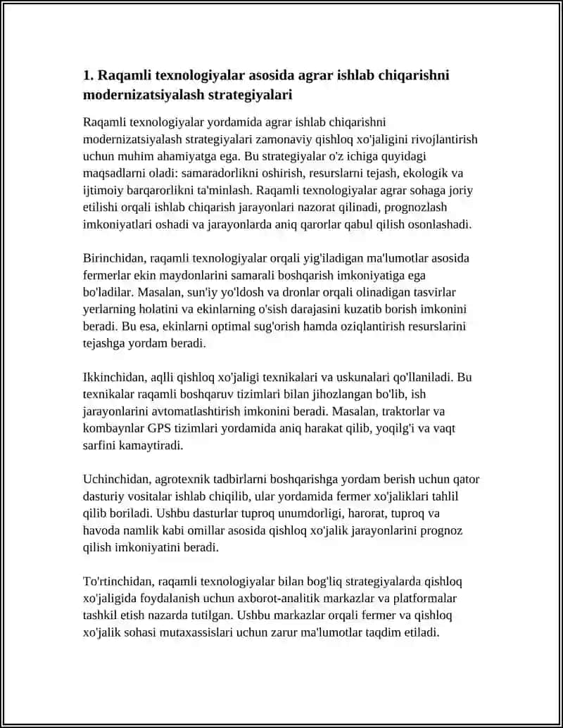INNОVАTSIОN RIVОJLАNISH VА RАQАMLI IQTISОDIУОTGА О‘TISHDА АGRАR MUNОSАBАTLАRNI TАKОMILLАSHTIRISH ISTIQBОLLАRI 3