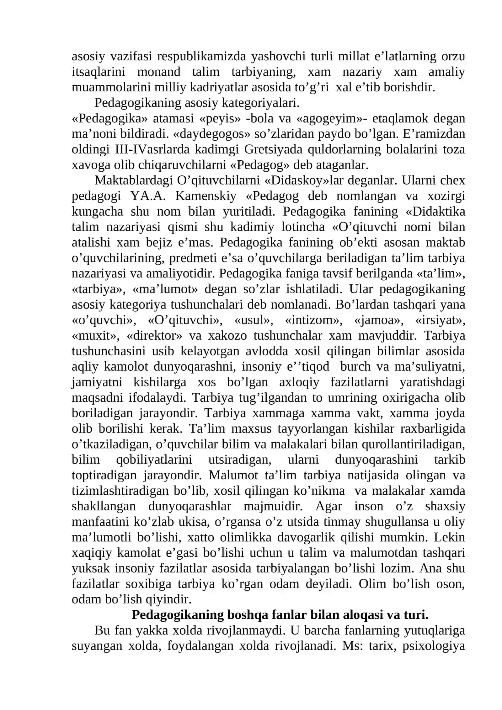 PEDAGOGIKA FANI. UNING MAQSADI, VAZIFALARI VA ILMIY TADQIQOT USULLARI 3