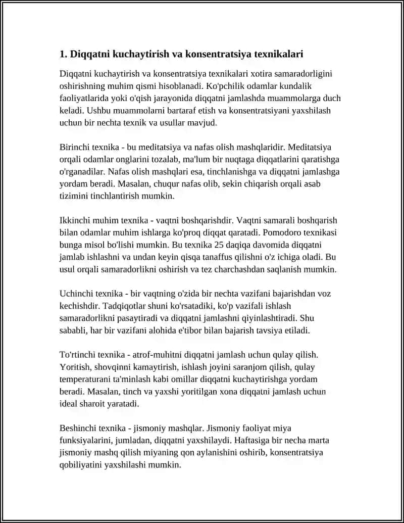 XOTIRA SAMARADORLIGINI OSHIRISH PSIXOLOGIK YÒLLARI 3