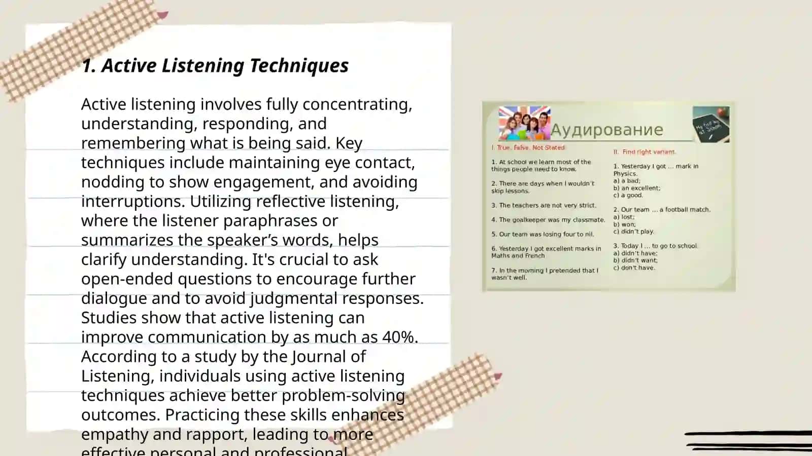 Listening Multiple choice tips 3