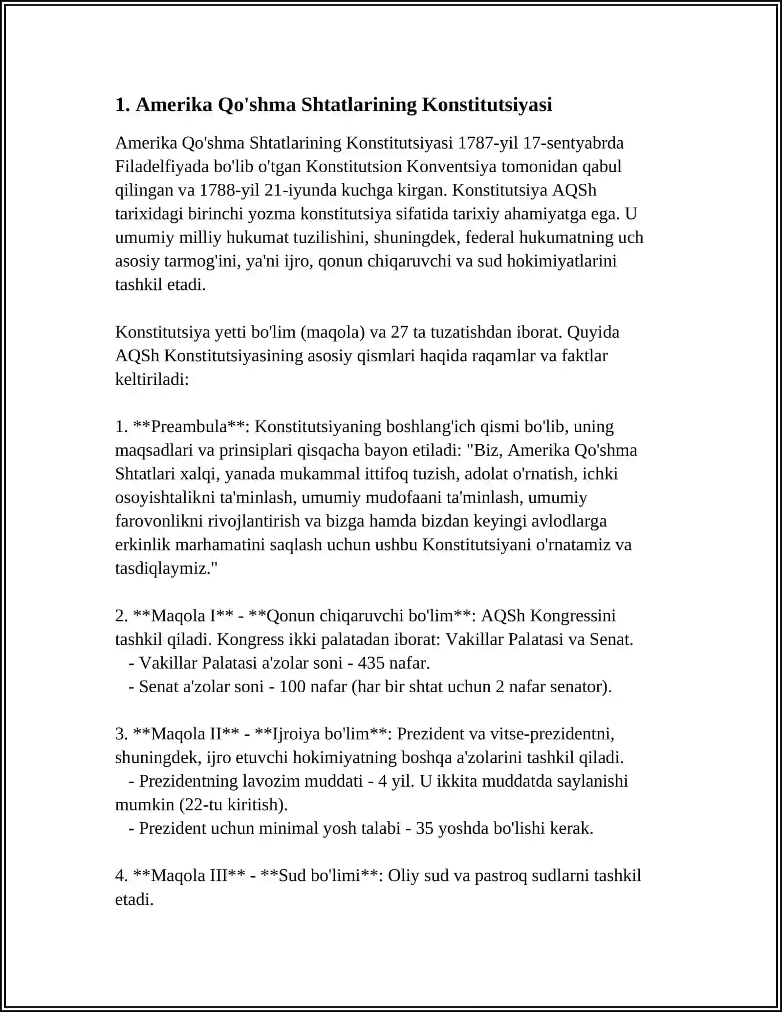 AMERIKA QOʻSHMA SHTATLARI KONSTITUTSIYASI GEOGRAFIK JOYLASHUVI BAYROGʻI MADHIYASI GERBI PUL BIRLIGI 3