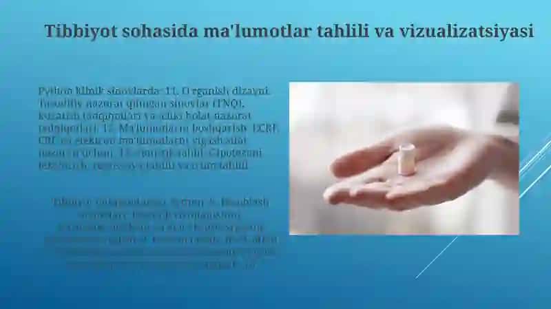 Tibbiyotda Python dasturlash tili 3
