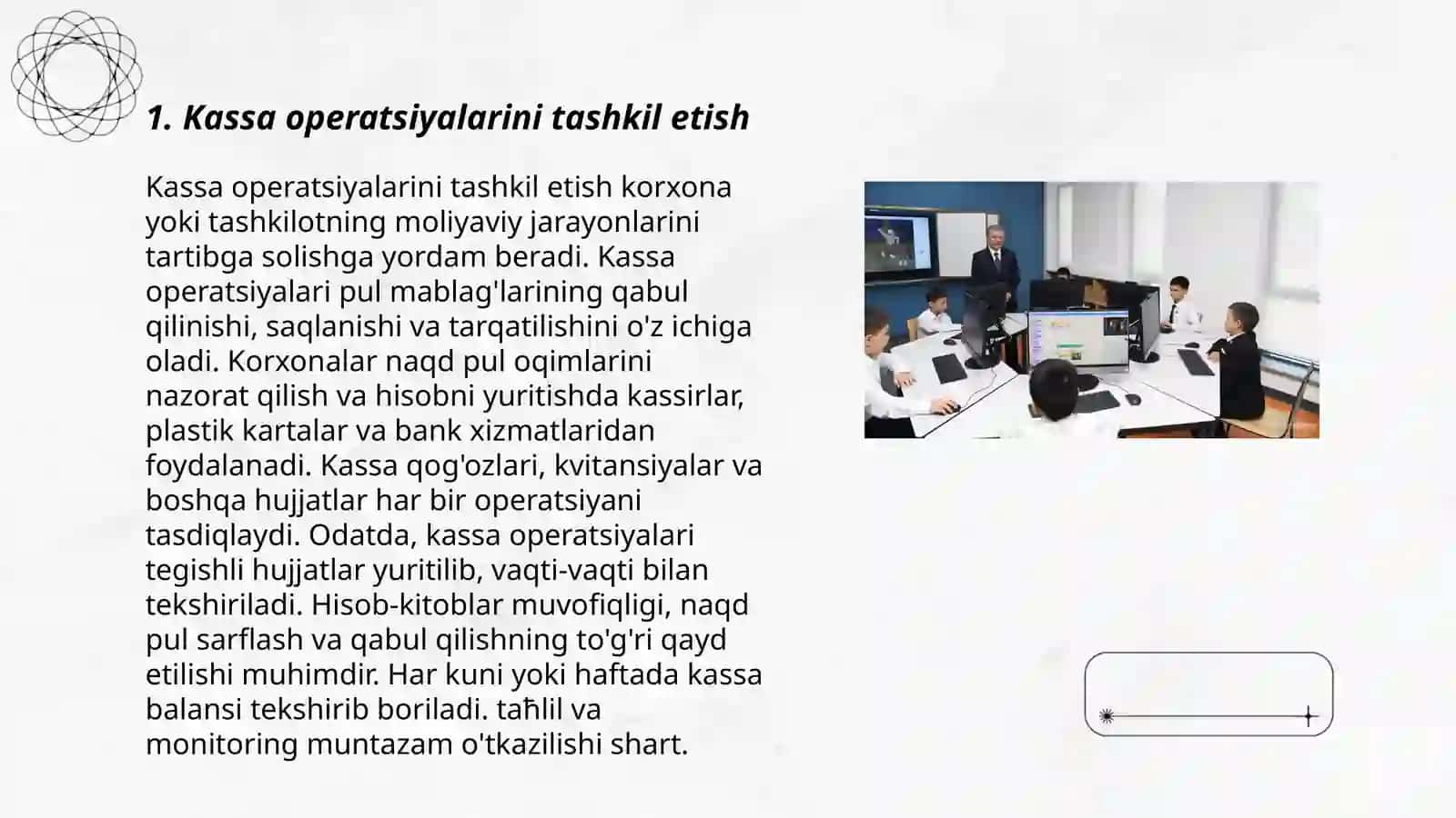 Kassa jarayonlari, ularni rasmiylashtirish va hisobga olish 3