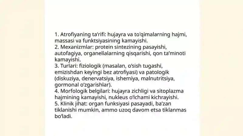 Atrofiya va uning turlari 3