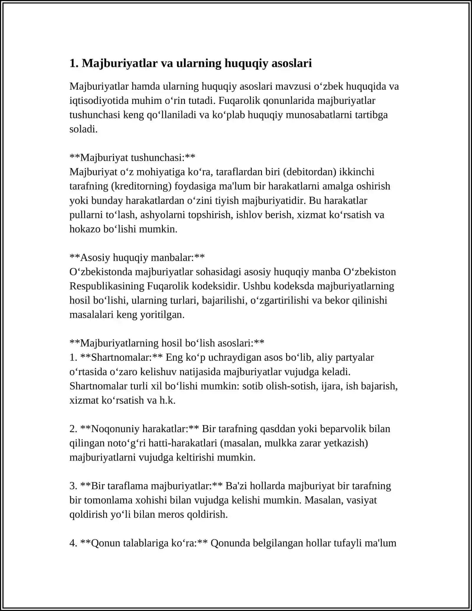 MAJBURIYATLARNING BEKOR BOLISHI 3