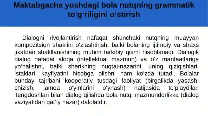 Bolaning ijtimoiy va shaxs sifatida shakllanishida dialogik va monologik nutqning ahamiyati 3