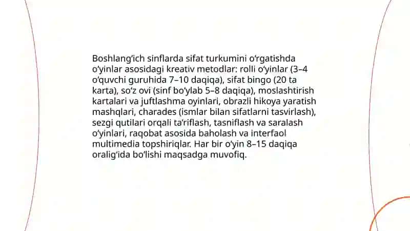 Boshlang‘ich sinflarda sifat turkumini o‘rganish o‘rganishda kreativ metod va usullar 3
