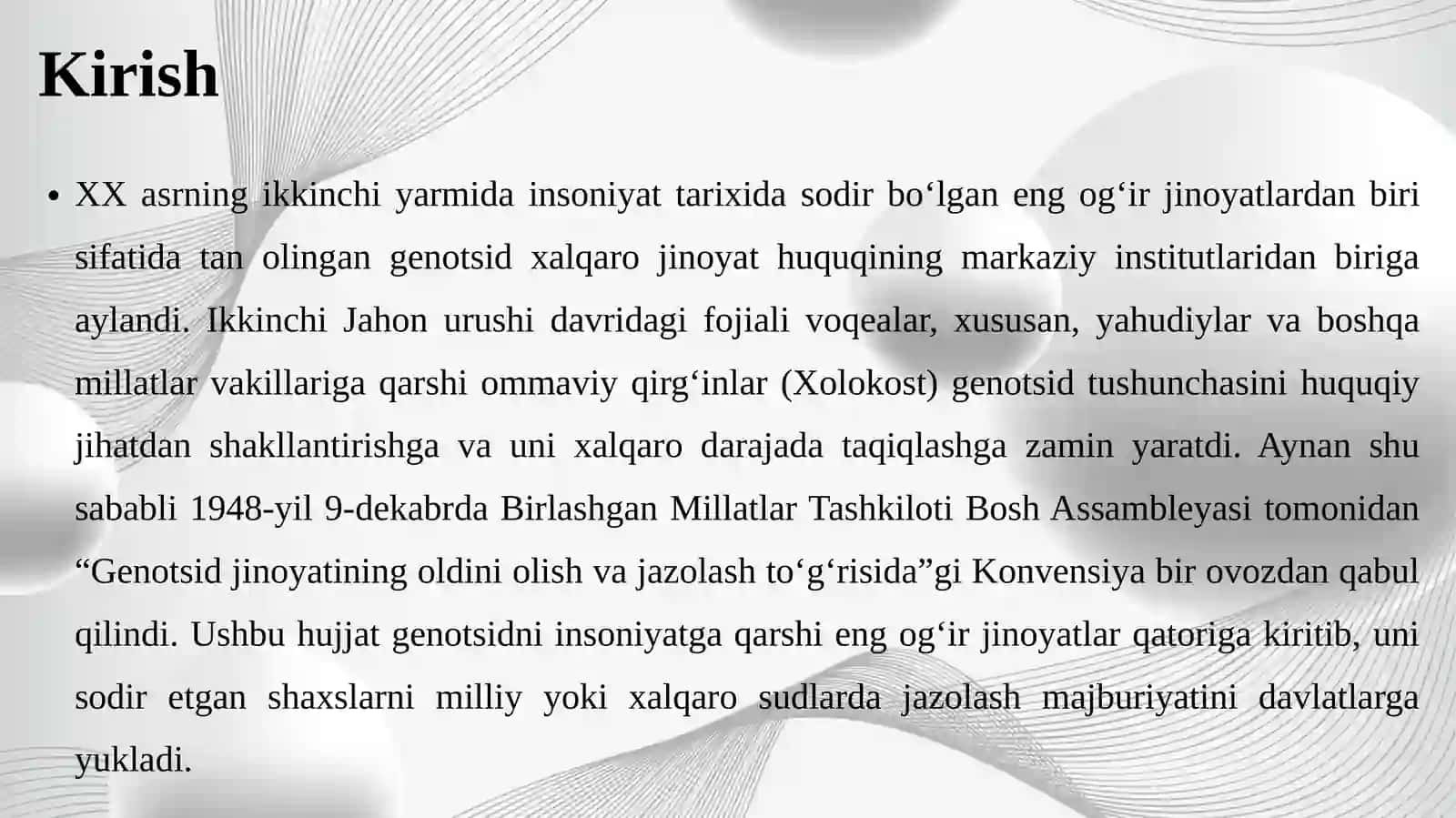 Genotsid jinoyatining o‘ziga xos xususiyatlari. 3