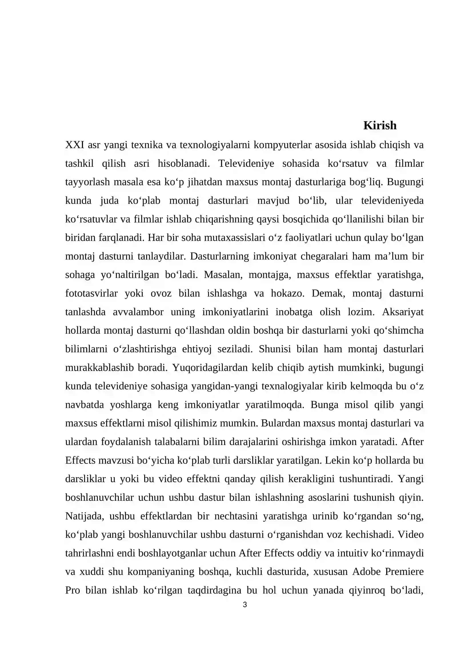 Pedagogik dasturiy vositalar yaratishda After Yeffects imkoniyatlardan foydalanish 3