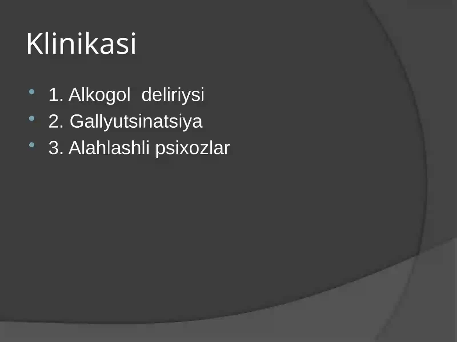 Alkogolizm va Giyohvandlikda bemor ruhiy buzilishlar 3