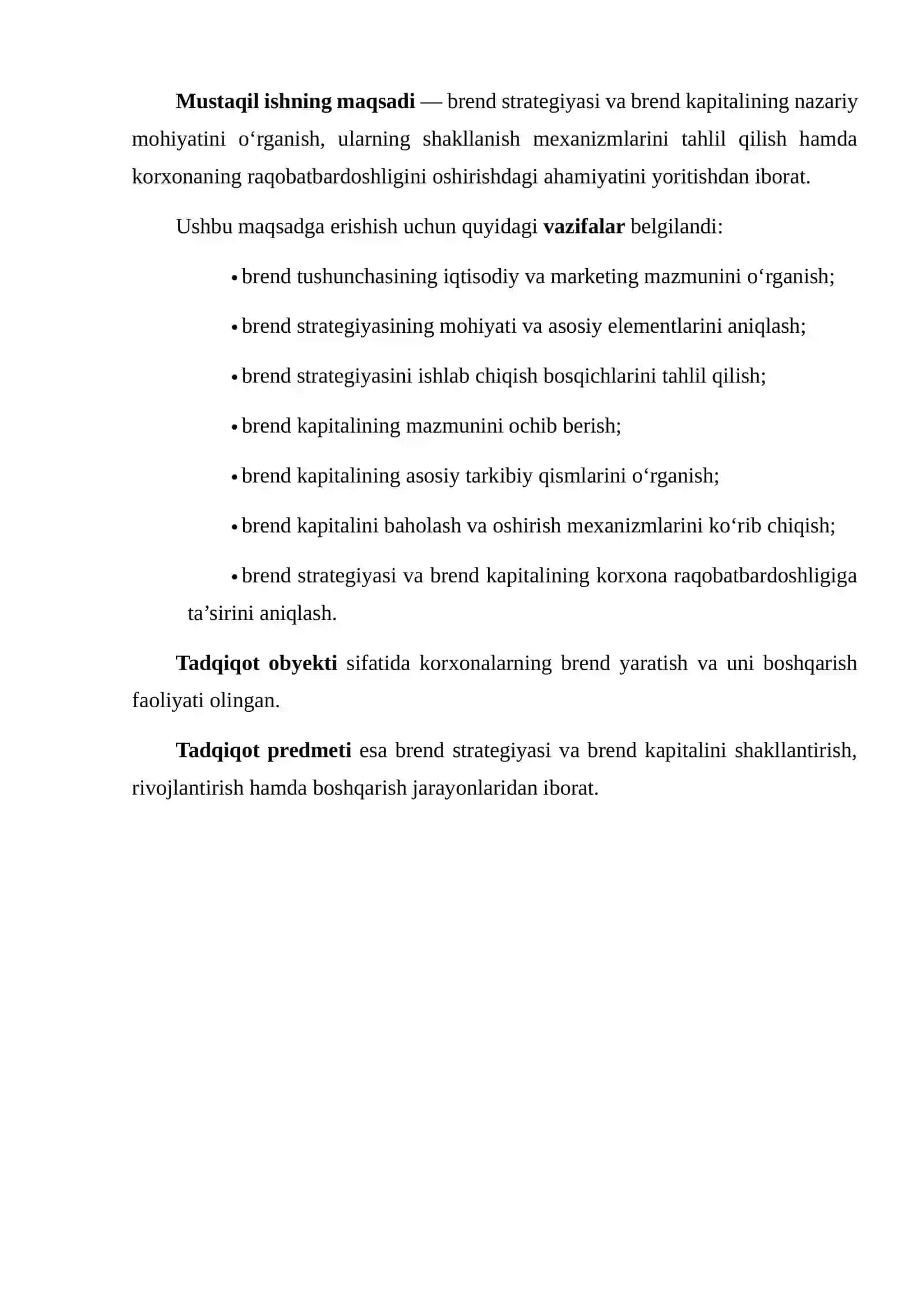 BREND STRATEGIYASI VA BREND KAPITALI (BRAND EQUITY) 3