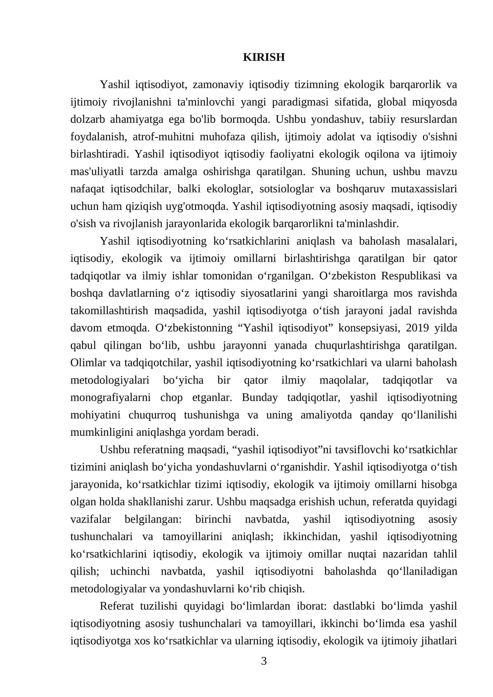 Yashil iqtisodiyotni tavsiflovchi ko‘rsatkichlar tizimi 3