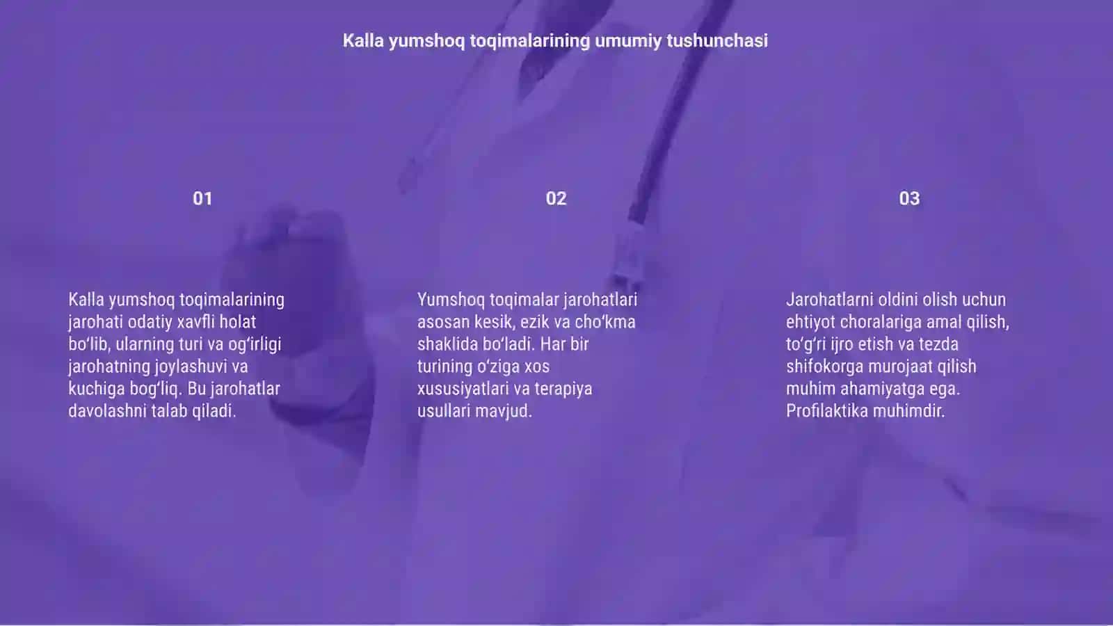 Kalla yumshoq toqimalari jarohati va turlari 3