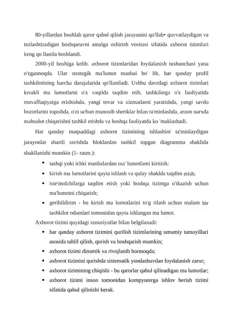 Axborot tizimlari va ularning turli sohalar 3