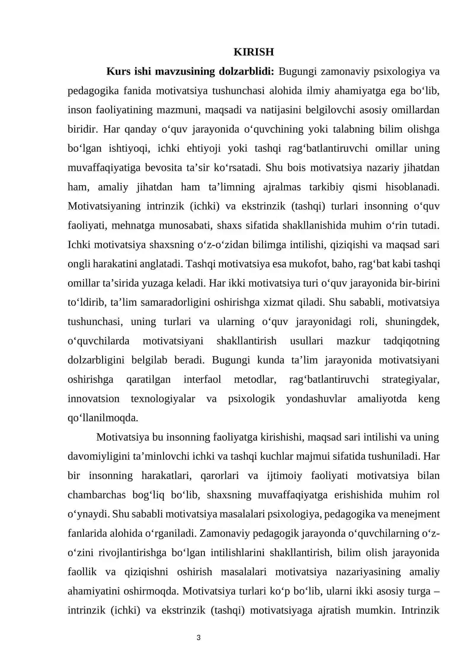MOTIVATSIYA TUSHUNCHASI.INTRINZIK VA EKSTRINZIK MOTIVATSIYA 3