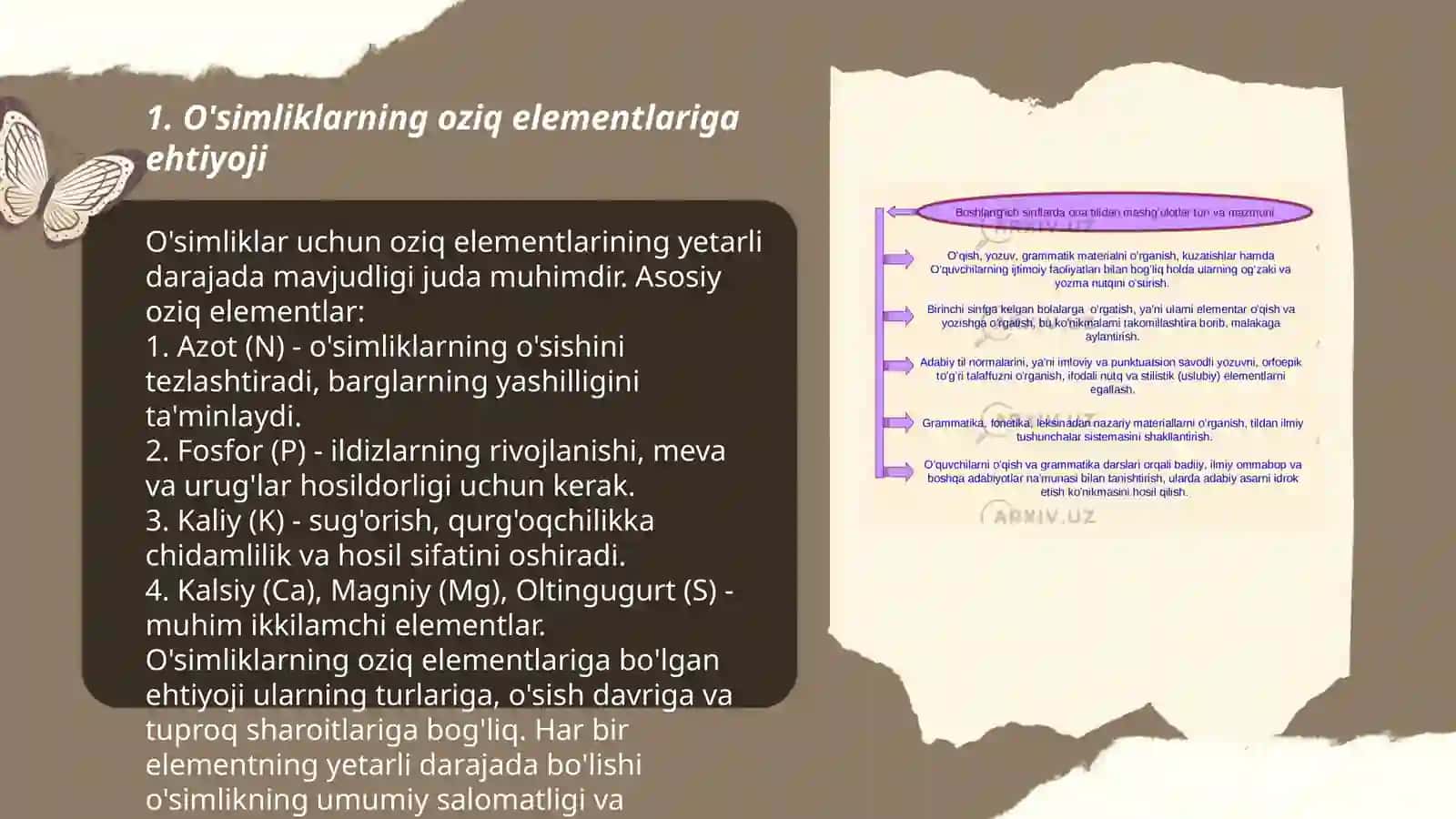 O'simliklarga oziq elementini kirish jarayonini o'rganish 3