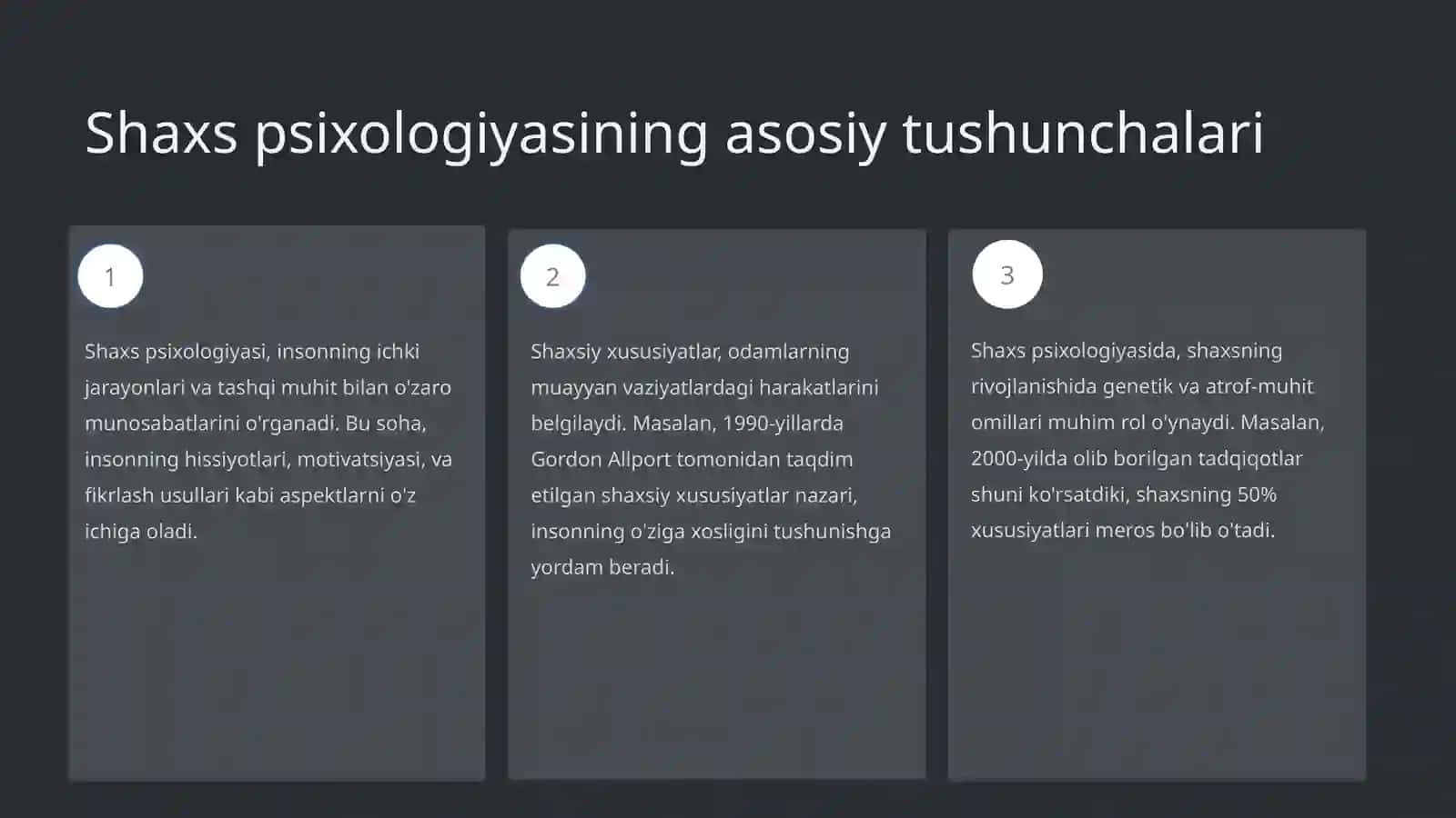 Shaxs psixologiyasi va rivojlanish 3