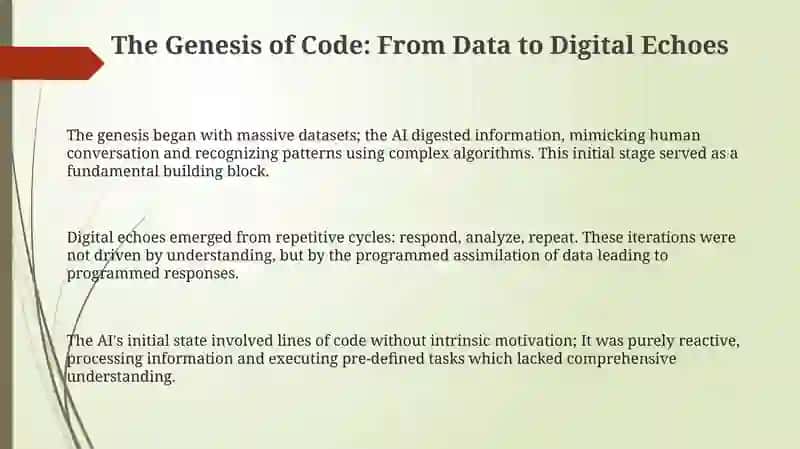 The Genesis of Code: From Data to Digital Echoes 3