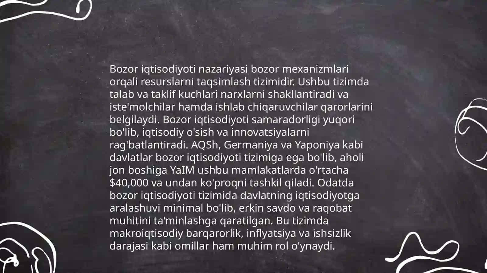 Bozor iqtisodyoti. Bozor va uning tuziliwi 3