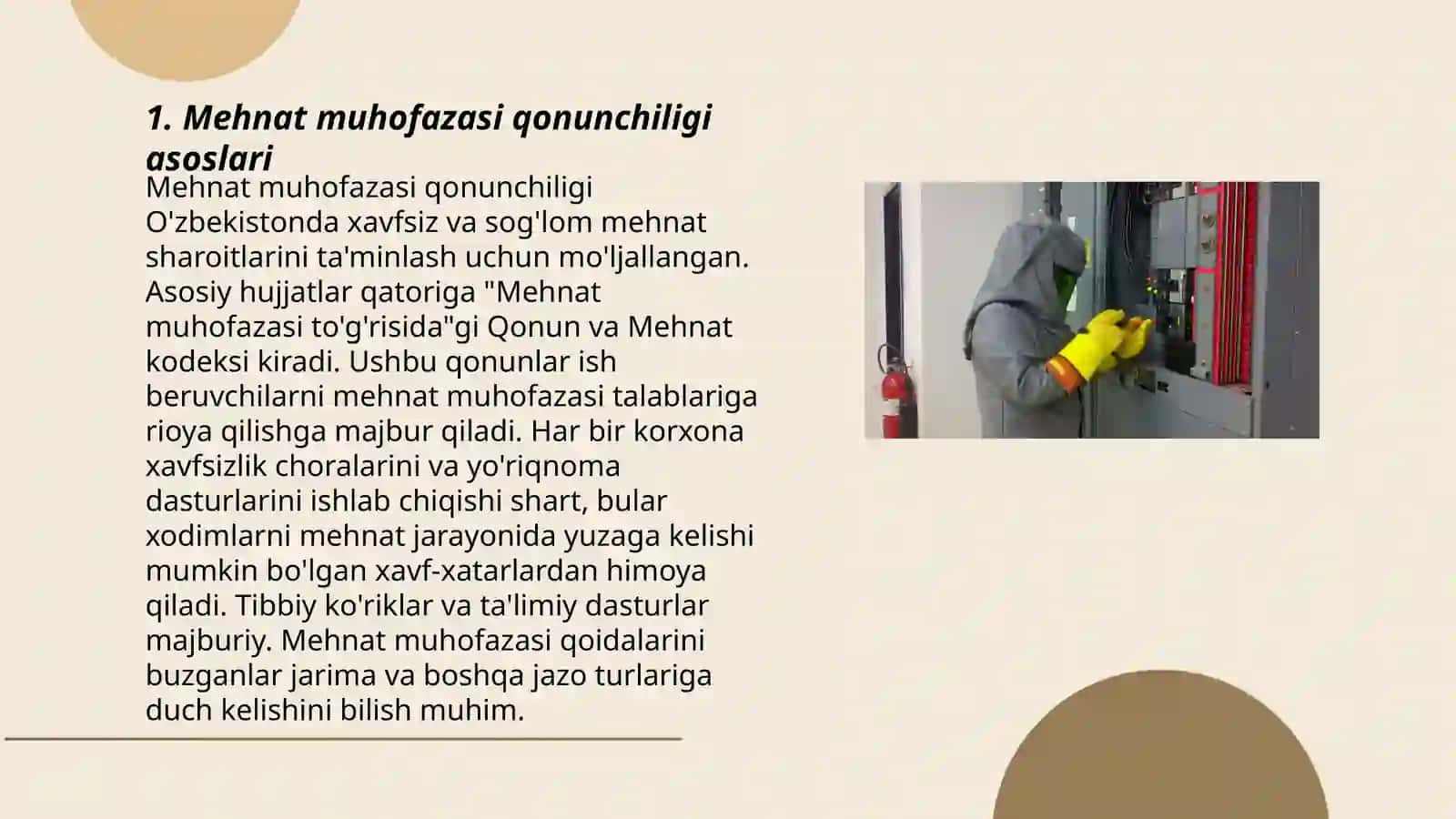 Mehnat muhofazasi qonunchiligi asoslari 3