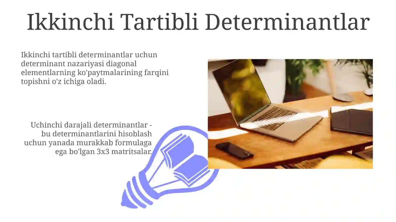 Uchinchi darajali determinantlar 3