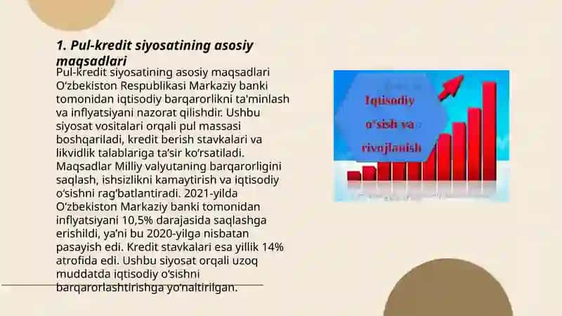 Pul kredit siyosatining maqsadlari, vositalari va korinishlari 3