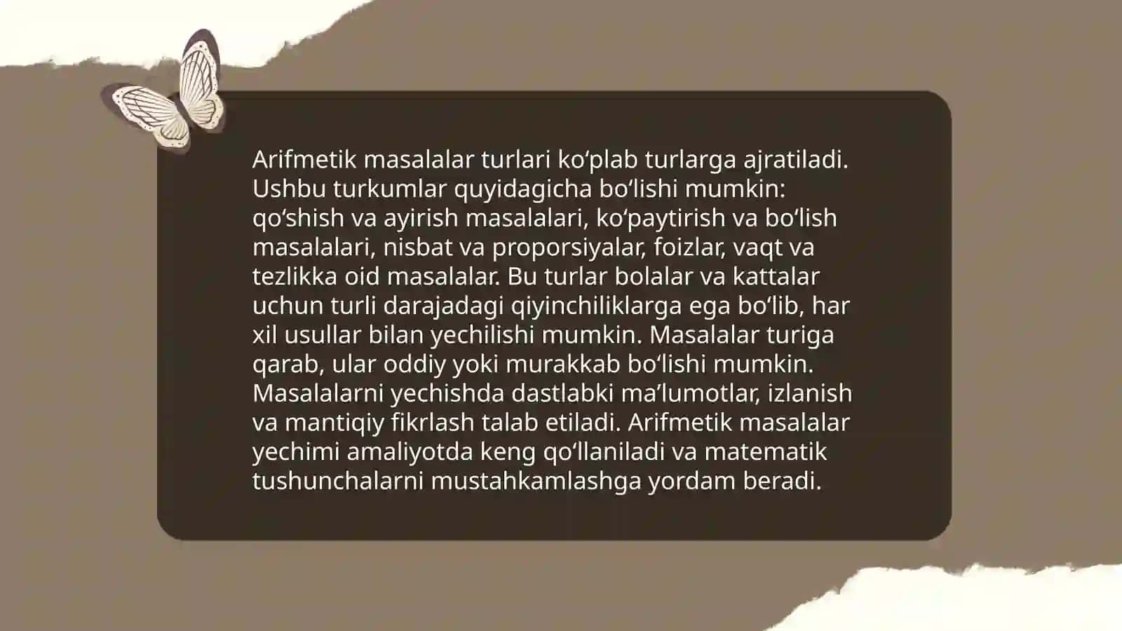 Arifmetik masalalar yechishga òrgatish metodikasi 3