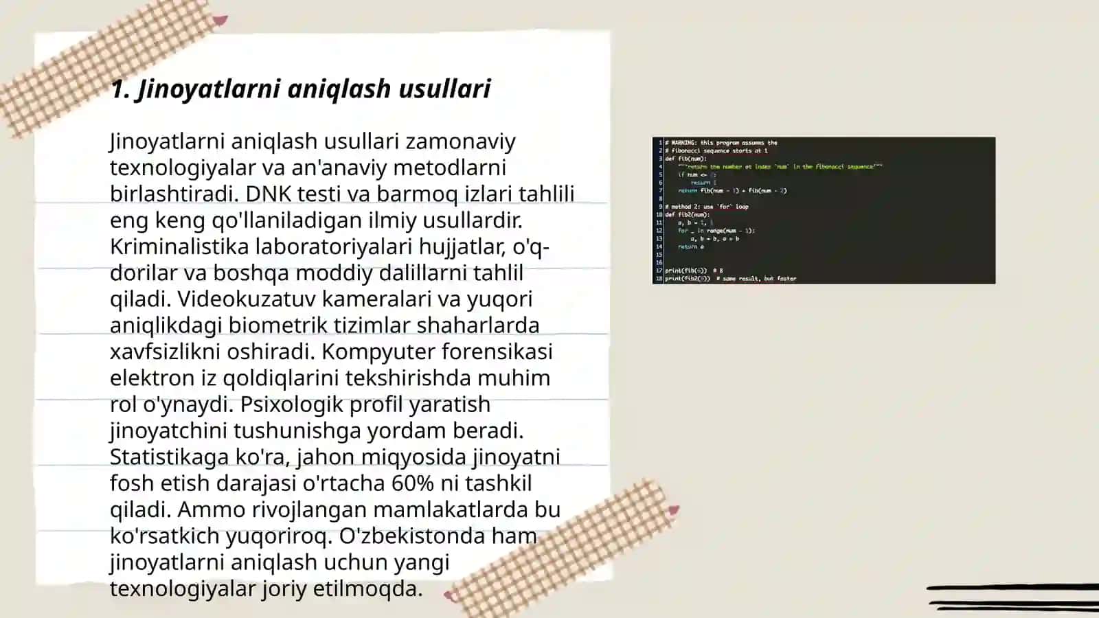 Jinoyatlarni aniqlash, surishtirish va tergov qilish tushunchasi 3