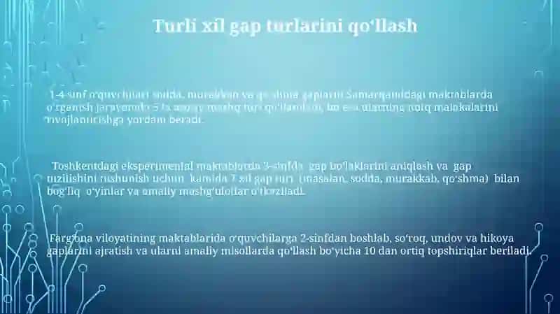 Boshlangʻich ta'limda gap ustida ishlash vazifalari va bosqichlari 3