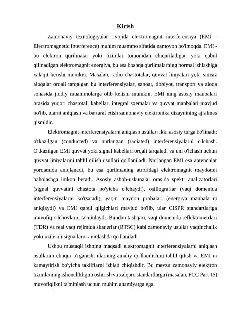 Elektromagnit interferensiyalarni aniqlash usullari 3
