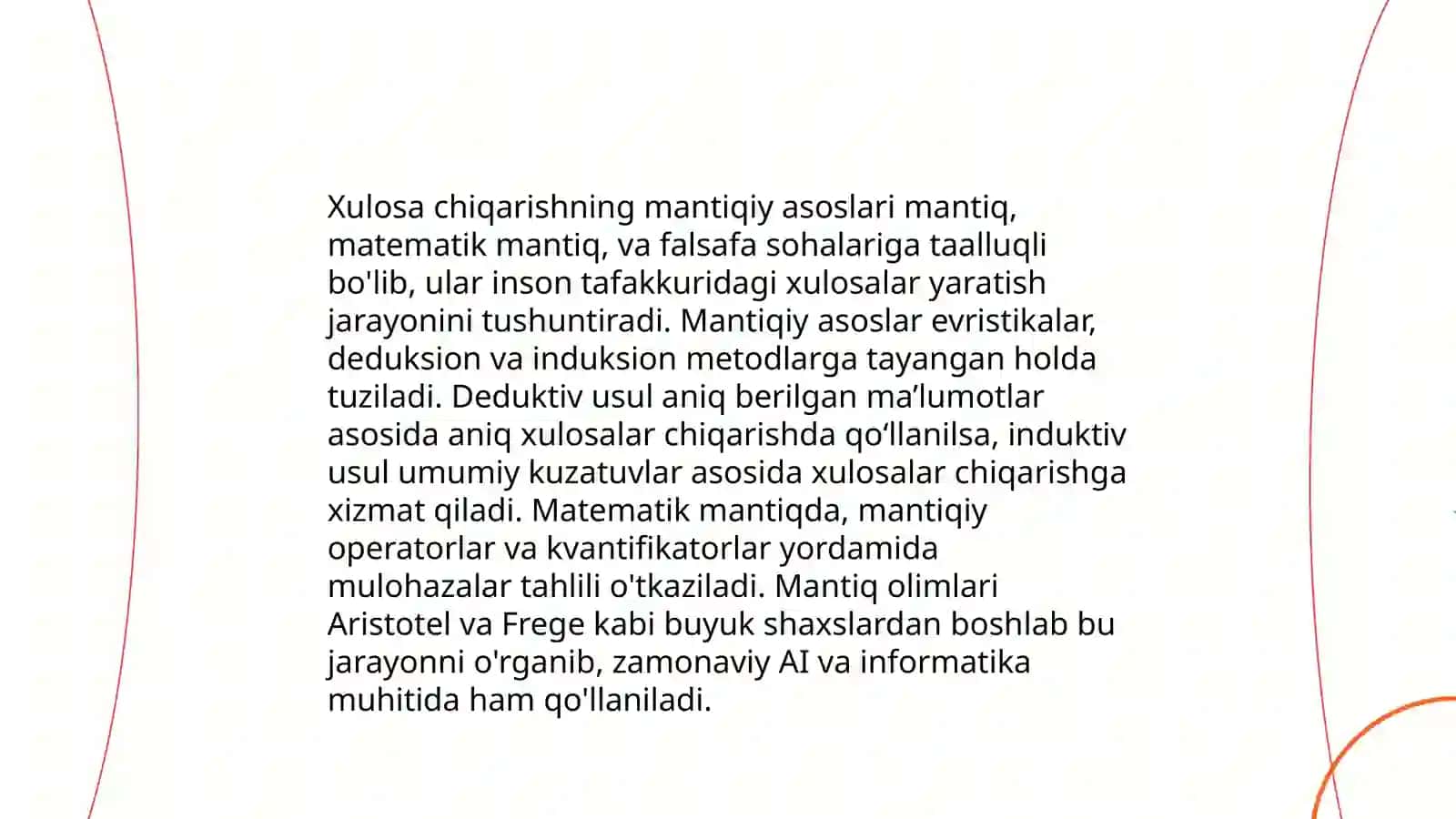 Xulosa chiqarishning umumiy mantiqiy tavsifi dalillash va ishonch-e`tiqodning shakllanish jarayoni 3