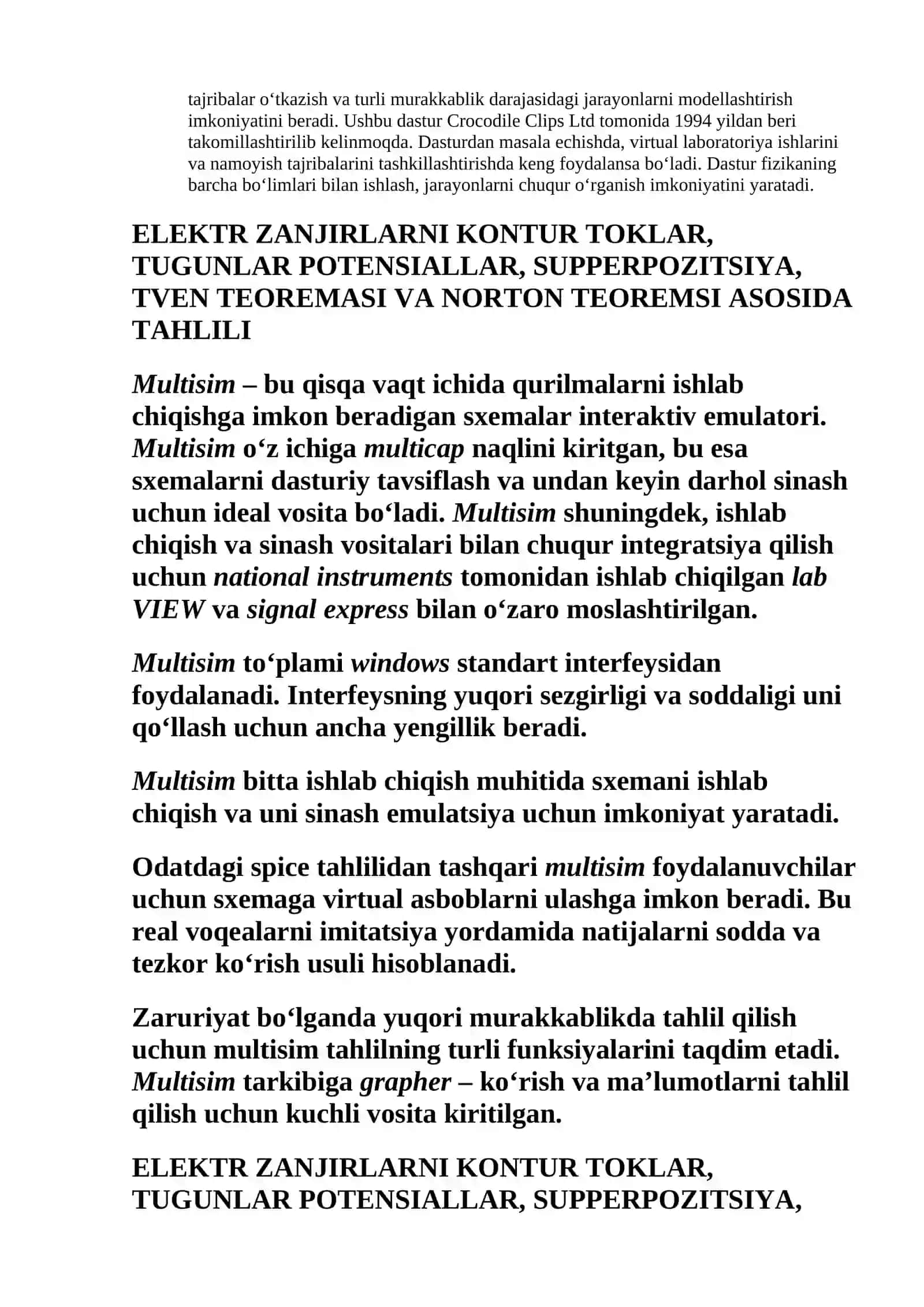 ELEKTRONIKA VA SXEMALAR FANIDAN TAYYORLAGAN MUSTAQIL ISHI 3