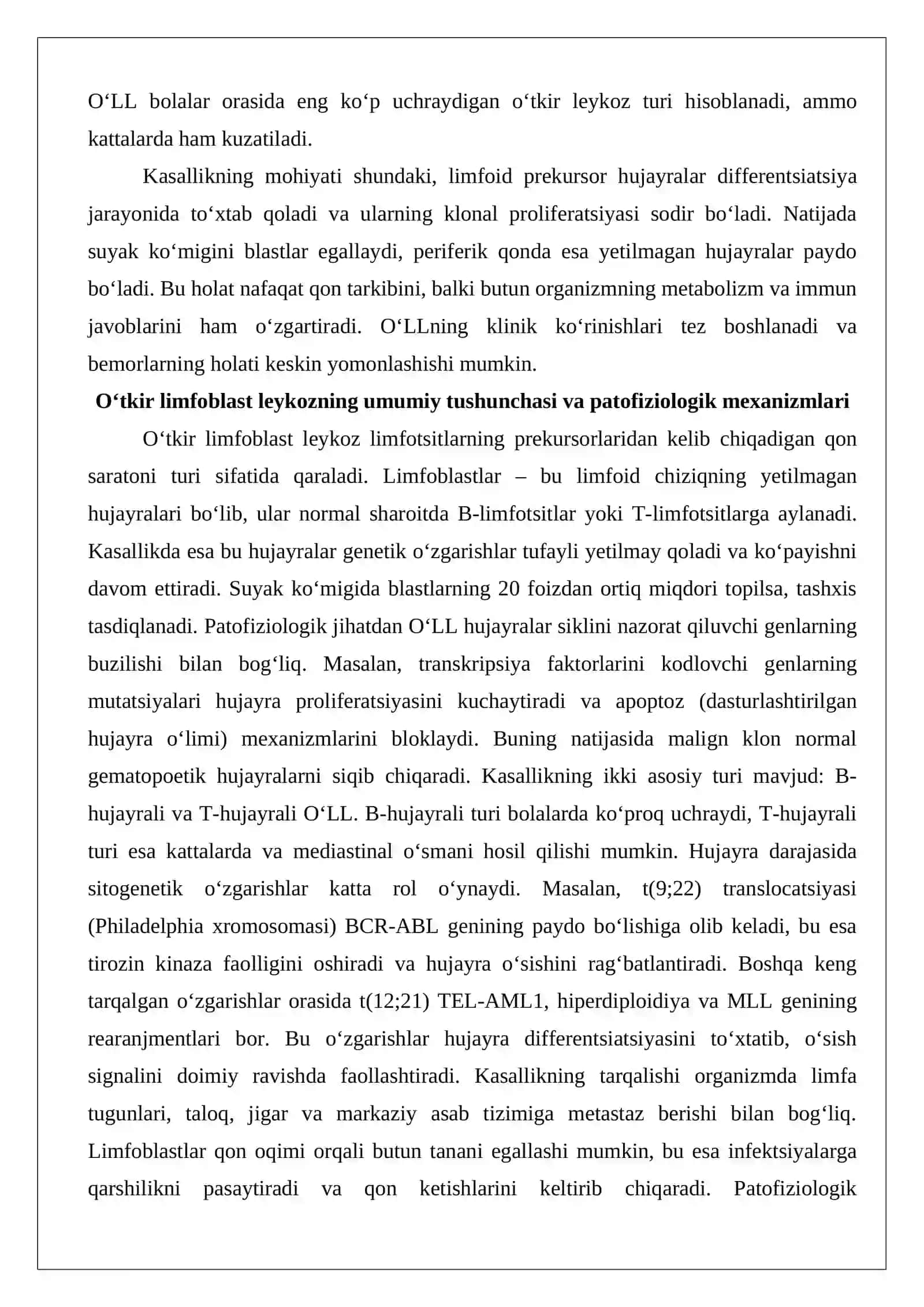 O‘tkir limfoblast leykozlar 3