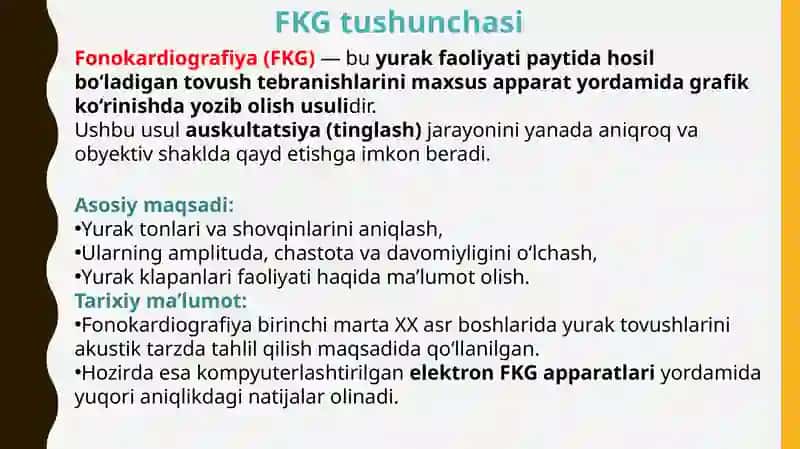 FKG – Kardiorevmatologiyada tekshirish usullari 3